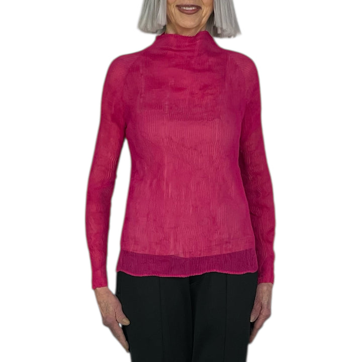 CHIFFON TWIST 1 HI-NECK TOP
