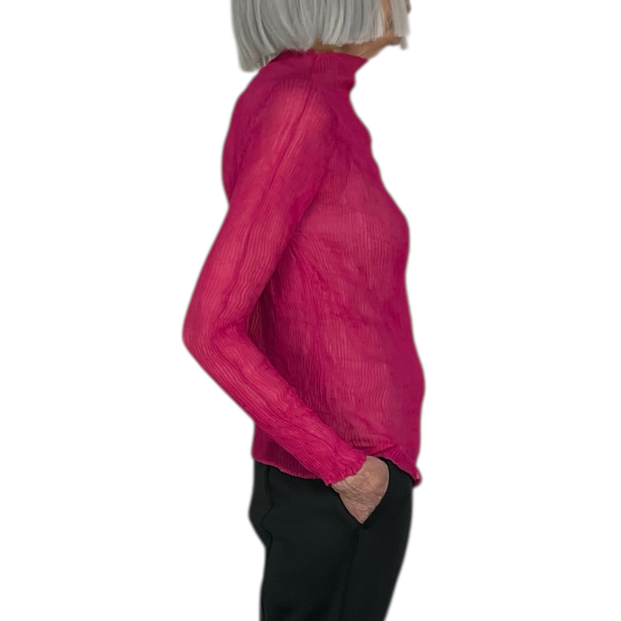 CHIFFON TWIST 1 HI-NECK TOP – MIO