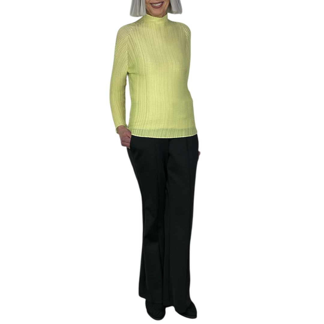 WOOLY PLEATS-66 HI-NECK TOP