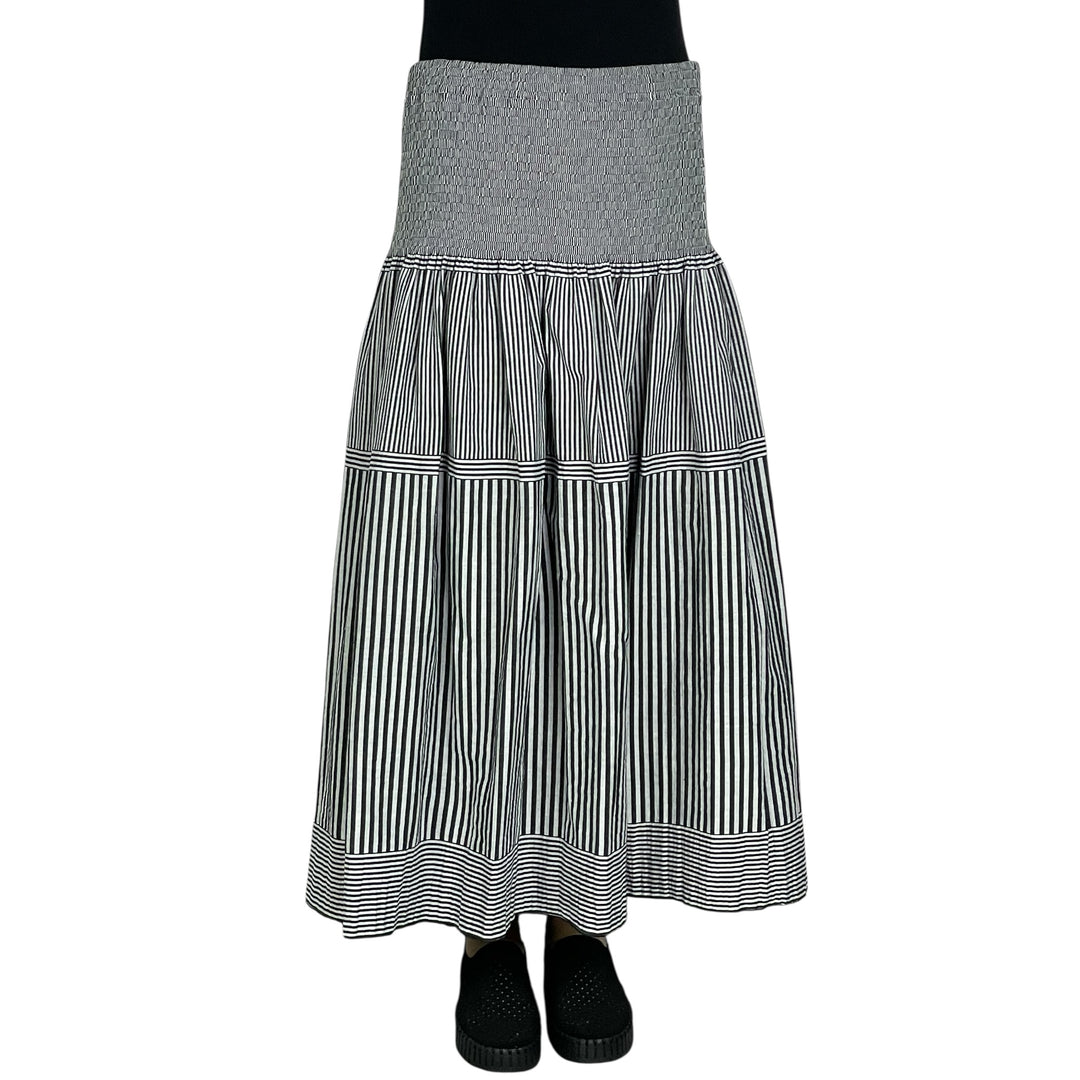 NEW STRIPE LOOMED SKIRT