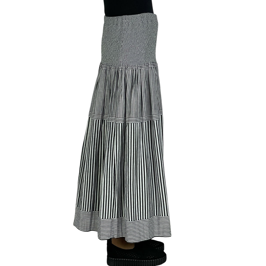NEW STRIPE LOOMED SKIRT