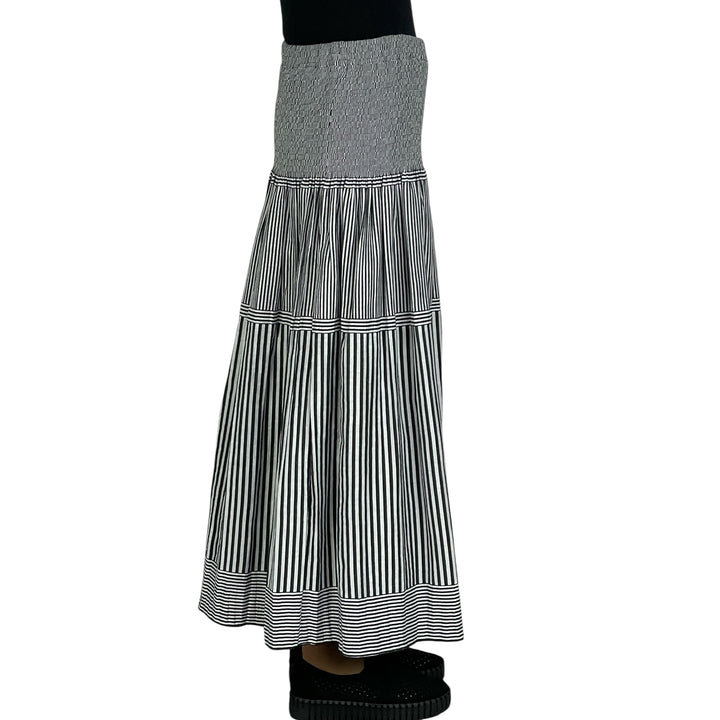 NEW STRIPE LOOMED SKIRT