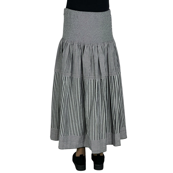 NEW STRIPE LOOMED SKIRT