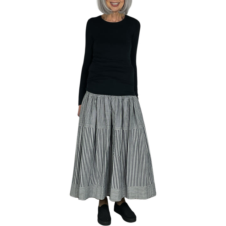 NEW STRIPE LOOMED SKIRT