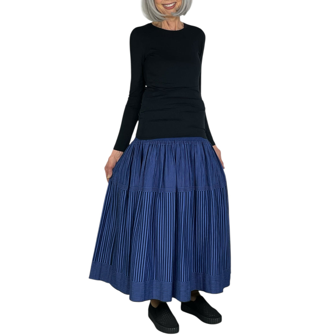 NEW STRIPE LOOMED SKIRT