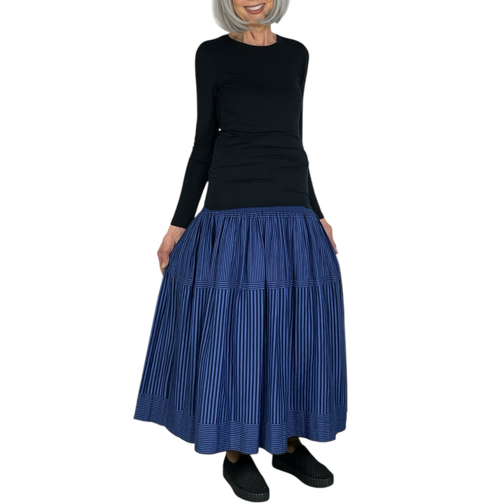 NEW STRIPE LOOMED SKIRT