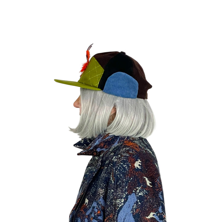 FEATHER CAP W/EAR FLAPS
