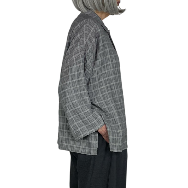 STRIPE CRINKLE BIG SHIRT
