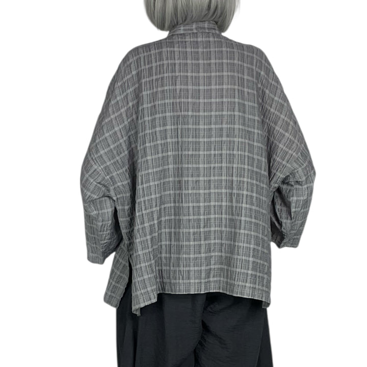 STRIPE CRINKLE BIG SHIRT
