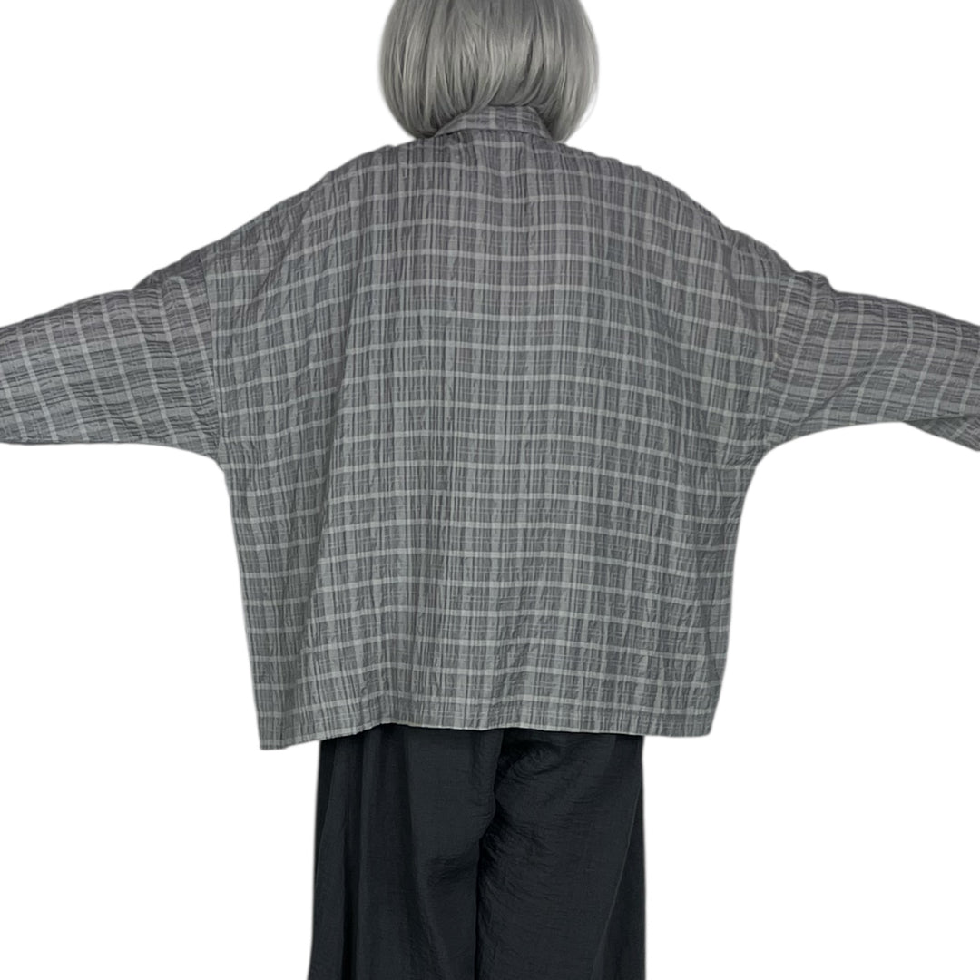 STRIPE CRINKLE BIG SHIRT