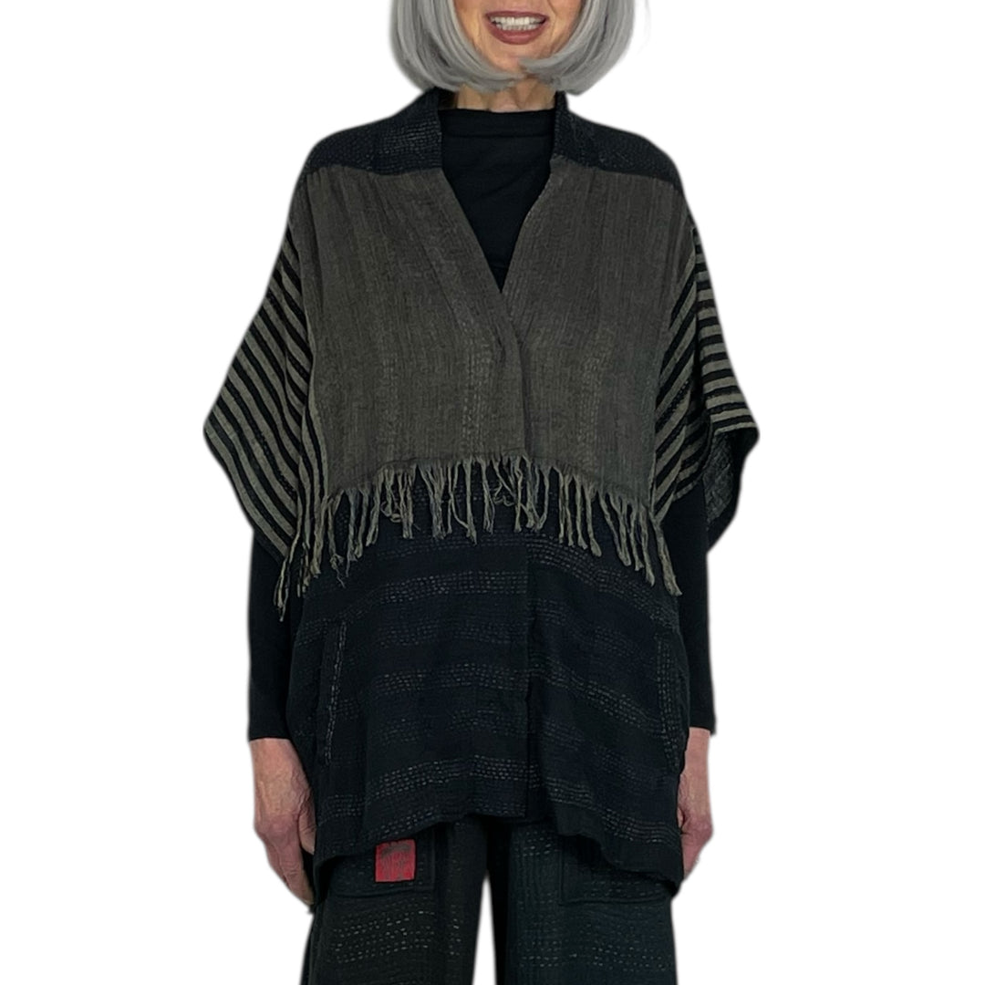 WOVEN HANDLOOM PONCHO TOP