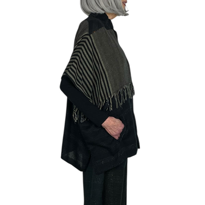 WOVEN HANDLOOM PONCHO TOP