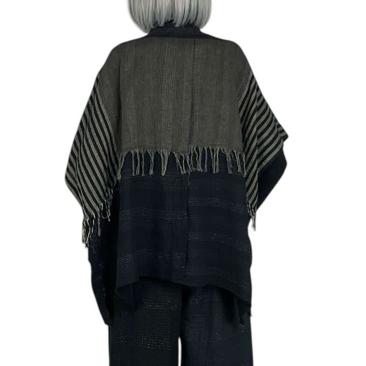 WOVEN HANDLOOM PONCHO TOP