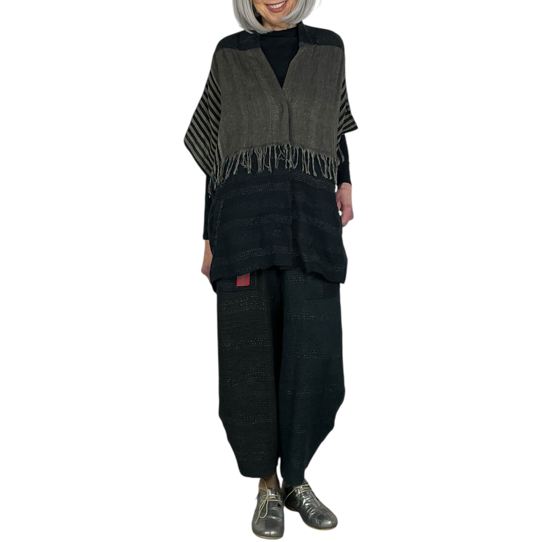 WOVEN HANDLOOM PONCHO TOP
