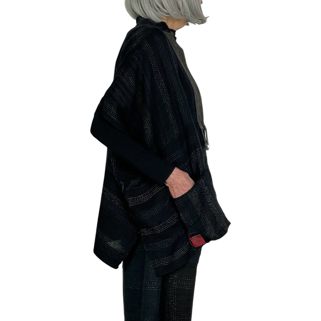 WOVEN HANDLOOM PONCHO TOP
