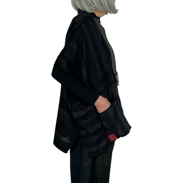 WOVEN HANDLOOM PONCHO TOP