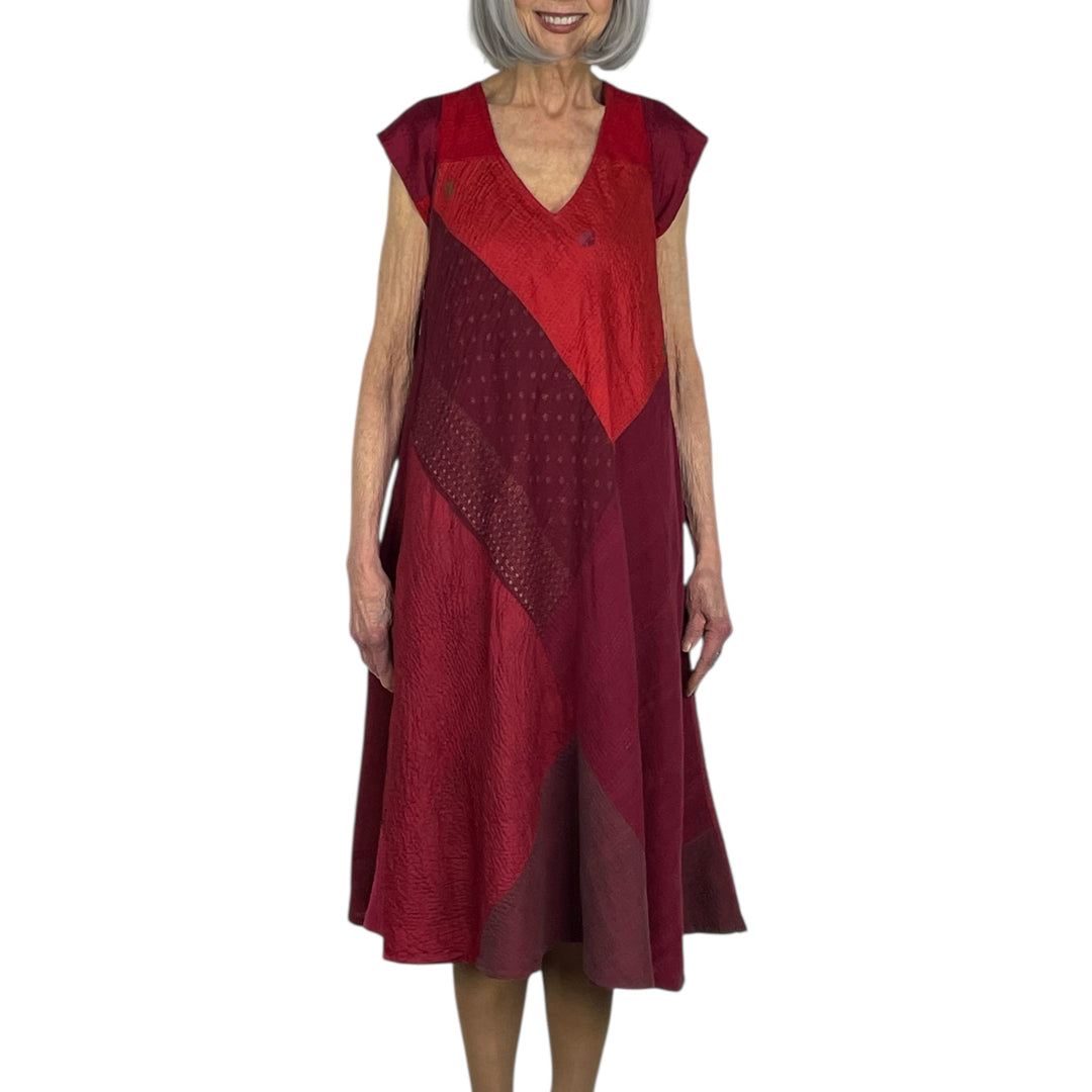 JAIPUR PATCH CAP SLEEVE DRESS