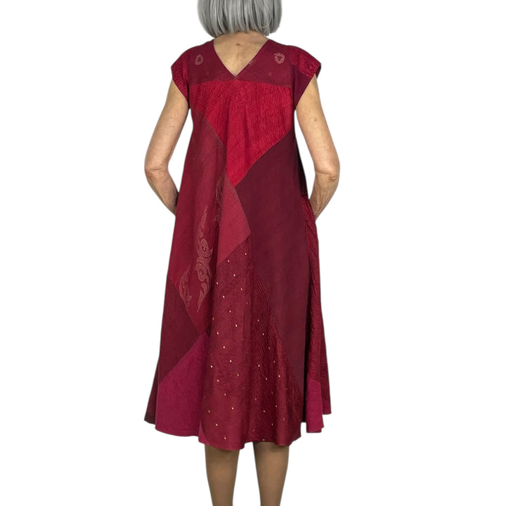 JAIPUR PATCH CAP SLEEVE DRESS