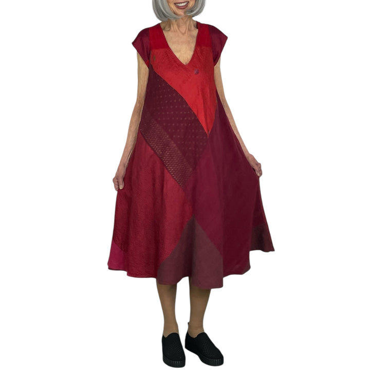 JAIPUR PATCH CAP SLEEVE DRESS