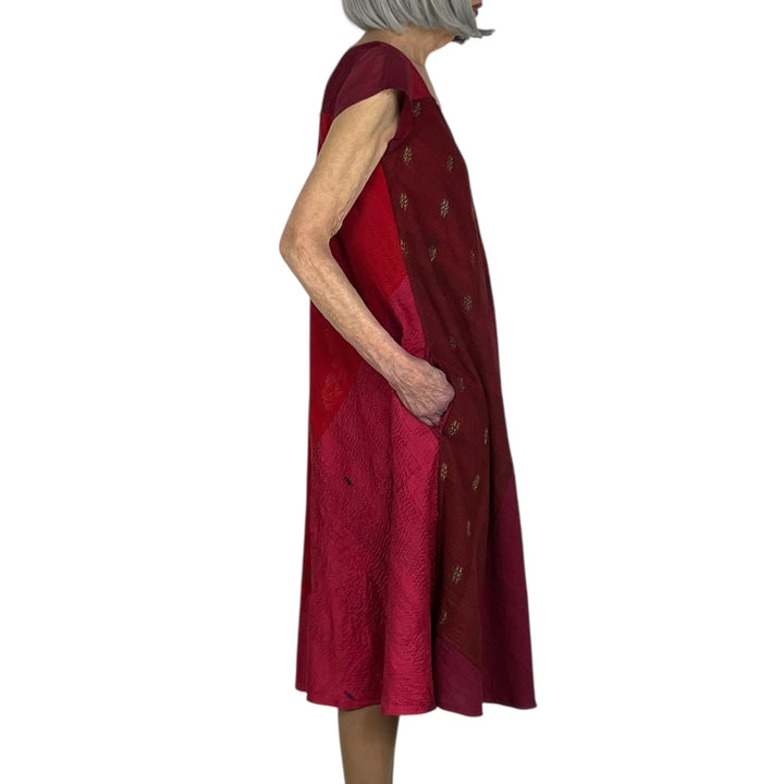 JAIPUR PATCH CAP SLEEVE DRESS