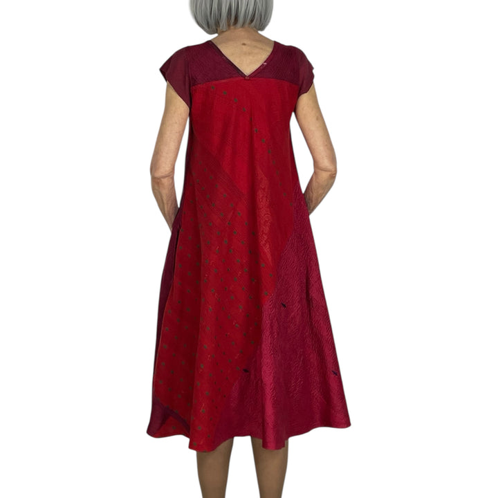 JAIPUR PATCH CAP SLEEVE DRESS