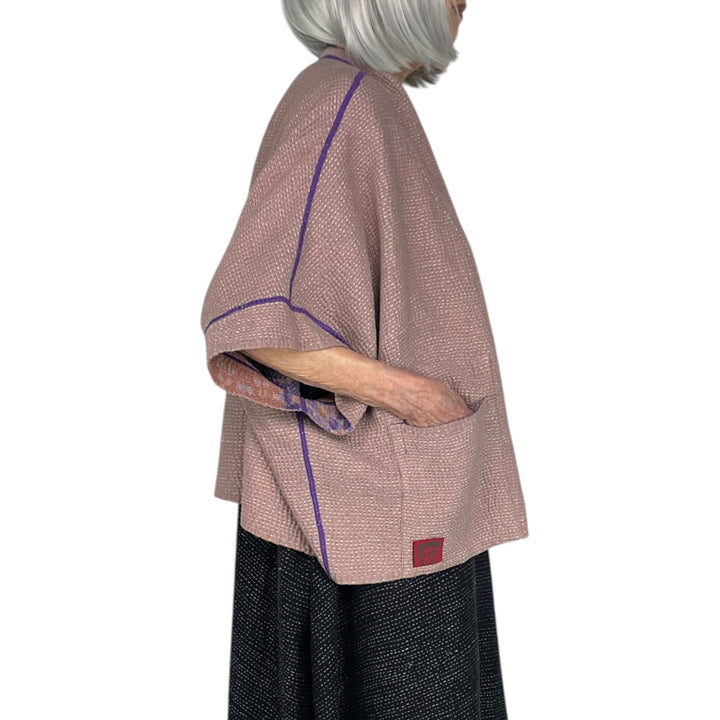 MONE SHIBORI TIE-DYE MINI PONCHO