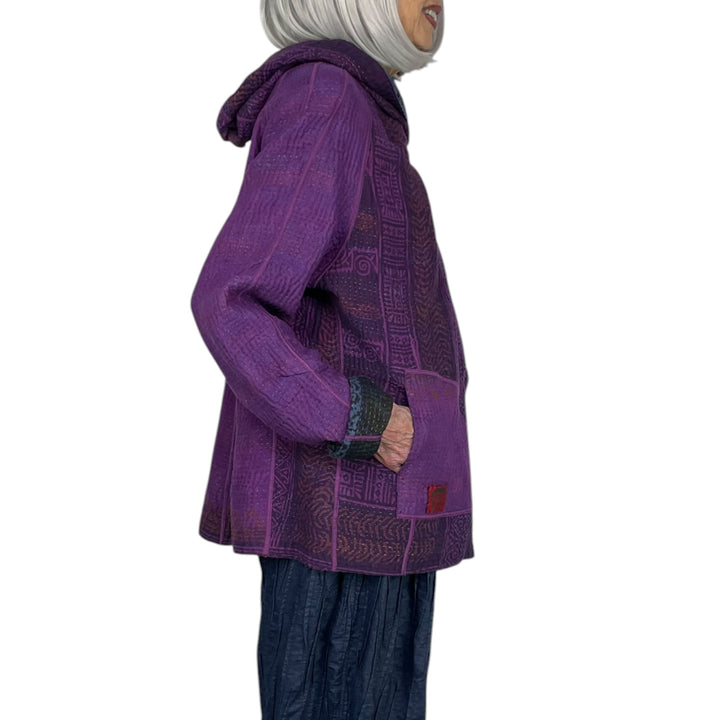 OVERDYE KANTHA HOODIE JACKET