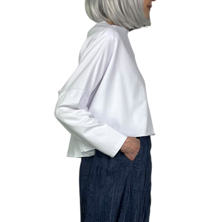 DRAPED BOATNECK TEE