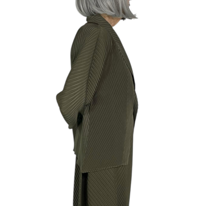 SOFT FOLD PLEATS CARDIGAN
