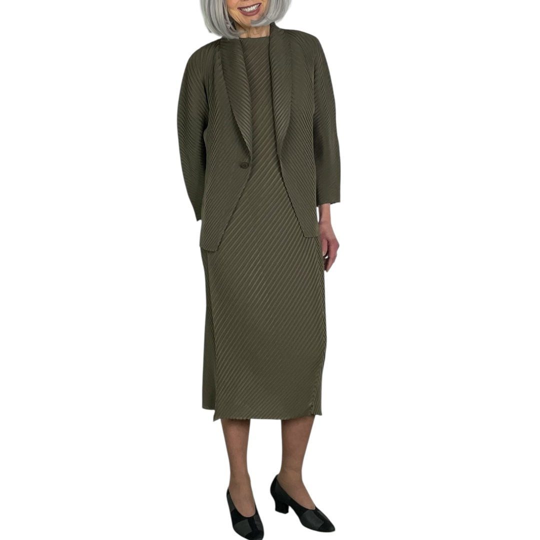SOFT FOLD PLEATS CARDIGAN