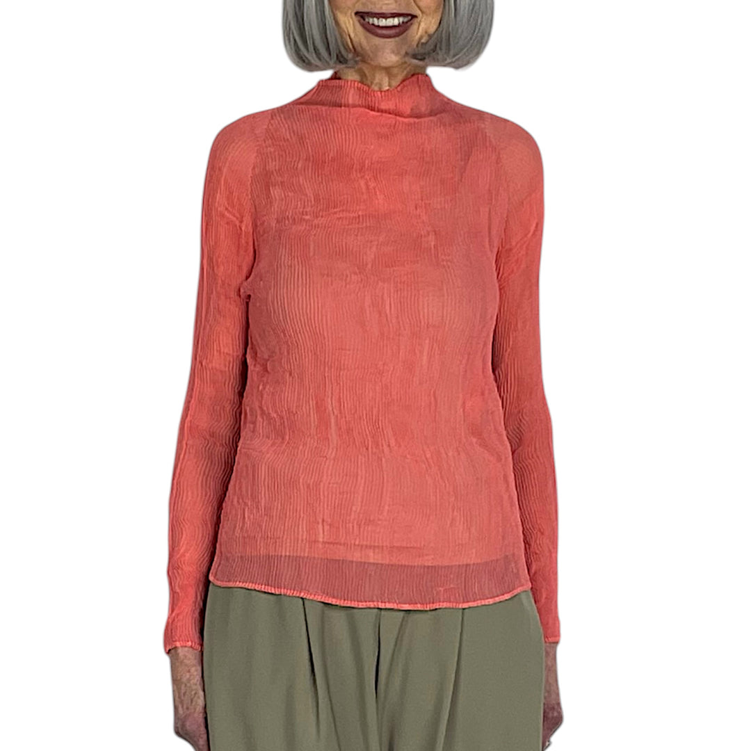 CHIFFON TWIST 1 HI-NECK TOP