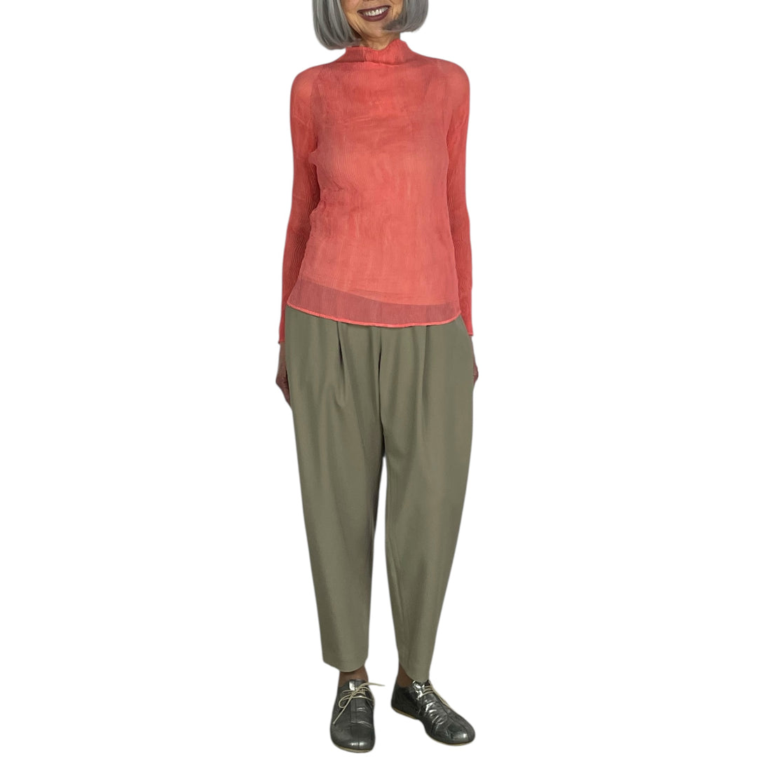 CHIFFON TWIST 1 HI-NECK TOP