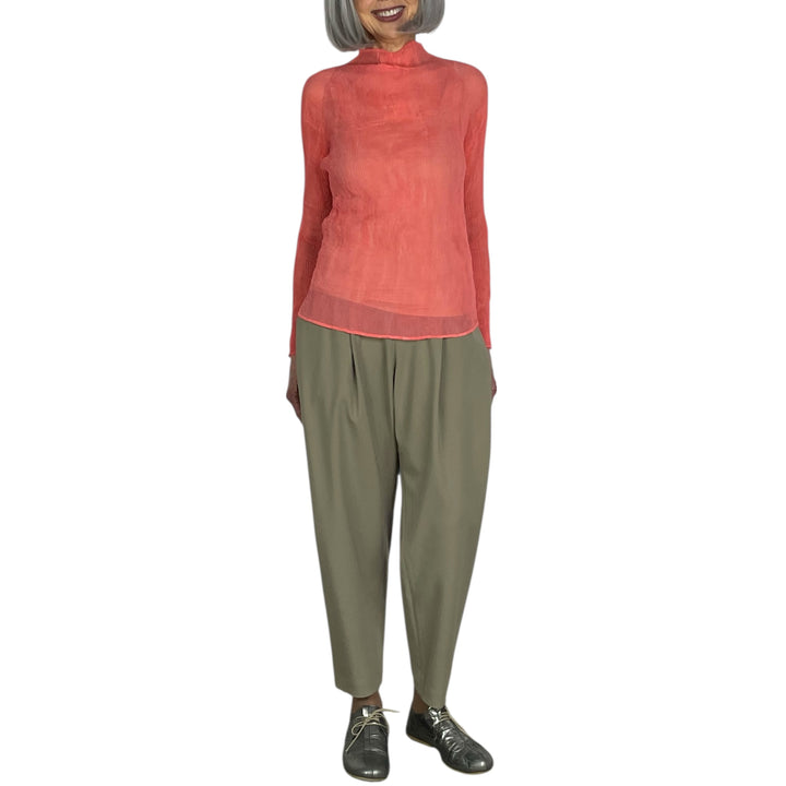 CHIFFON TWIST 1 HI-NECK TOP