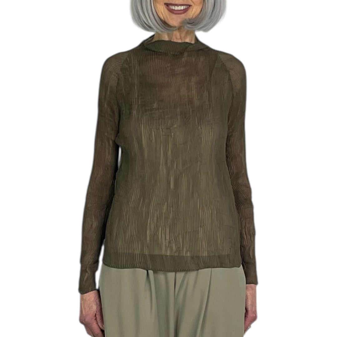 CHIFFON TWIST 1 HI-NECK TOP
