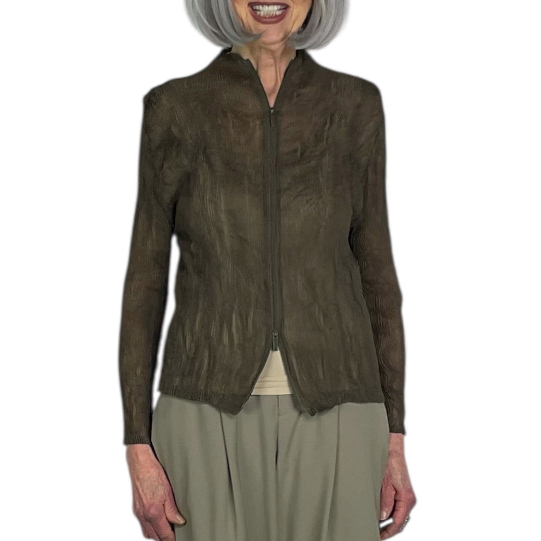 CHIFFON TWIST 1 ZIP JACKET