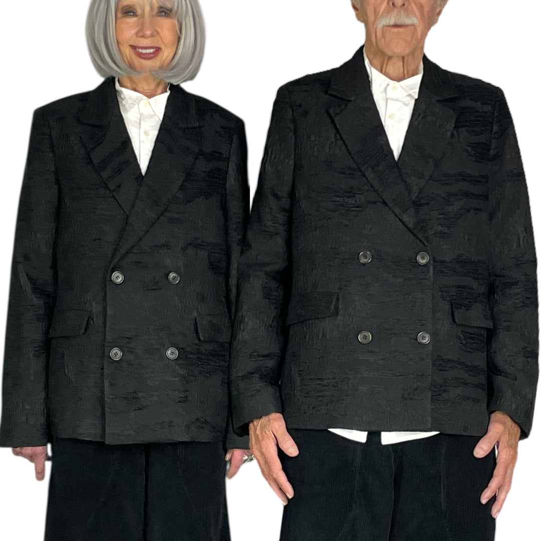 MOTIF BLAZER - FISHES BLACK