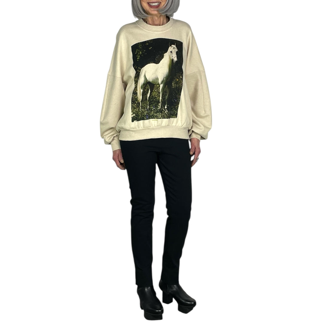 HORSE PRINT SWEATSHIRT