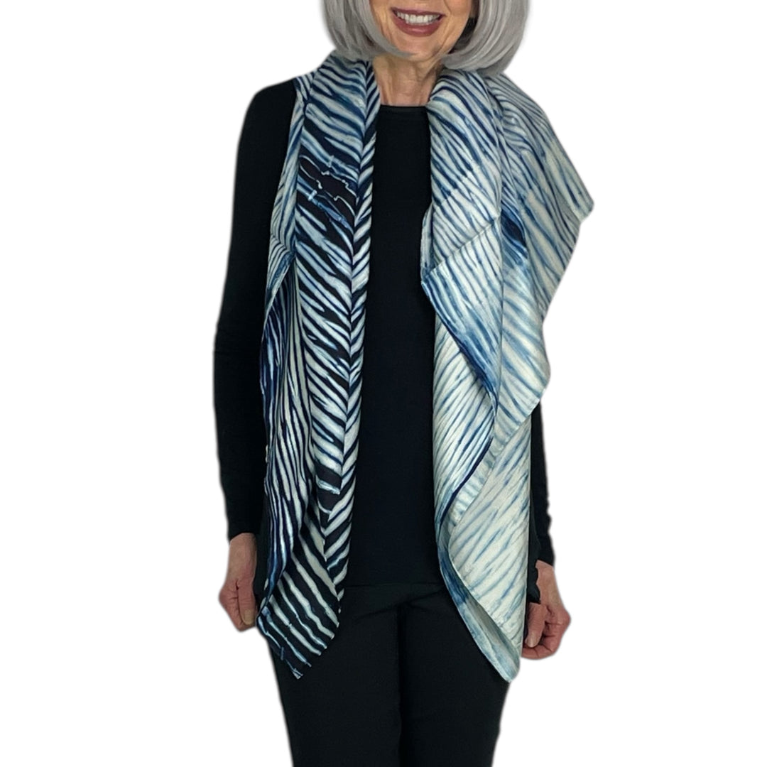 TRACES PRINT SILK SCARF