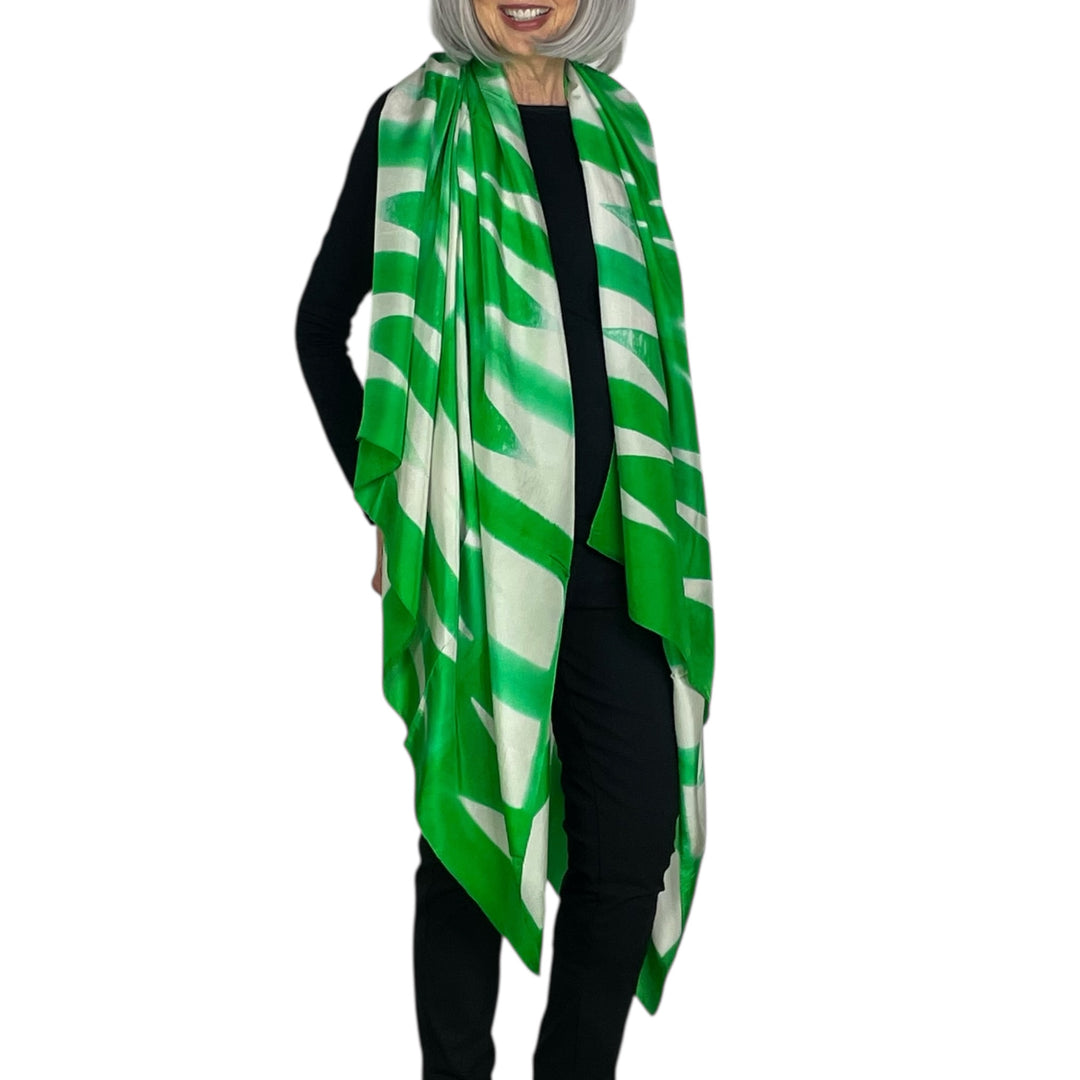 ALPHA PRINT SILK SCARF