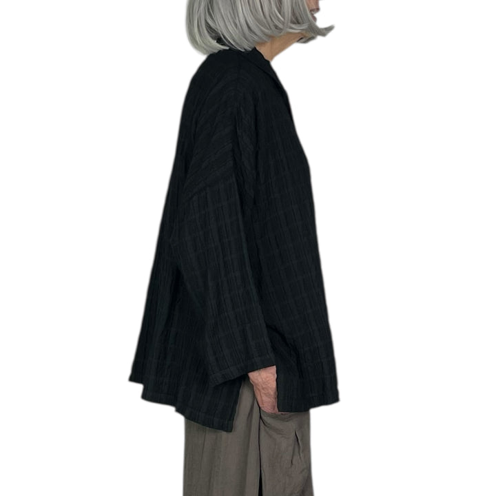 STRIPE CRINKLE BIG SHIRT