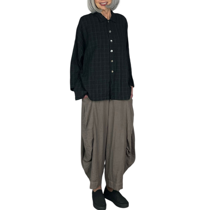 STRIPE CRINKLE BIG SHIRT