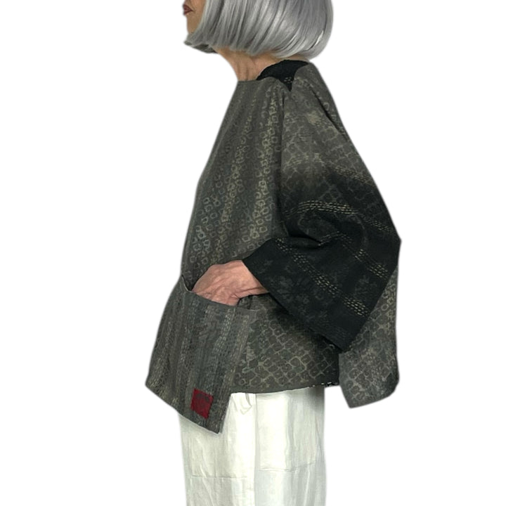 KIMONO PRINT/OMBRE MIO CROP TOP