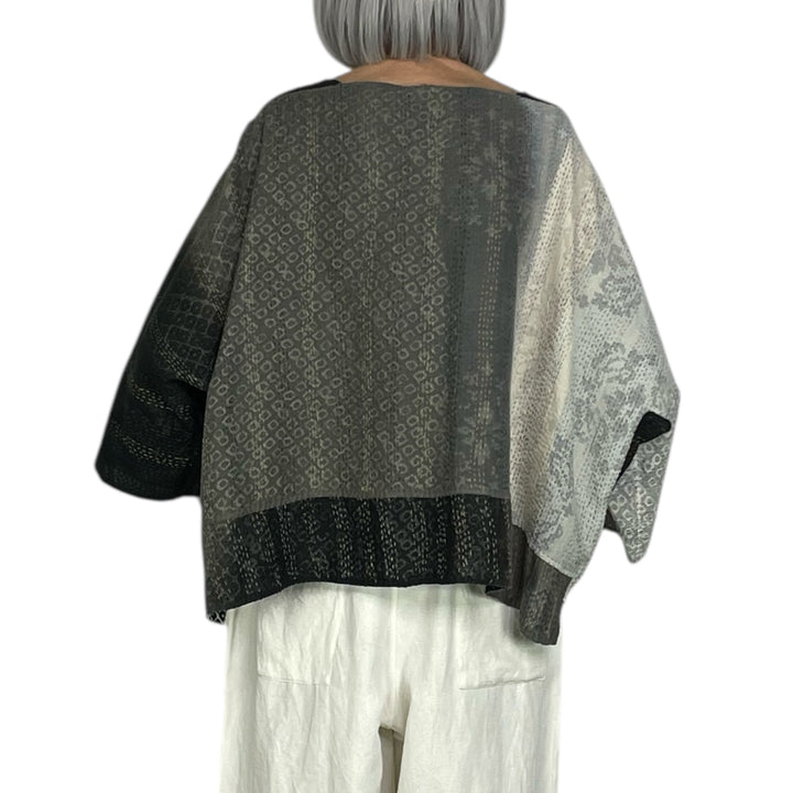 KIMONO PRINT/OMBRE MIO CROP TOP