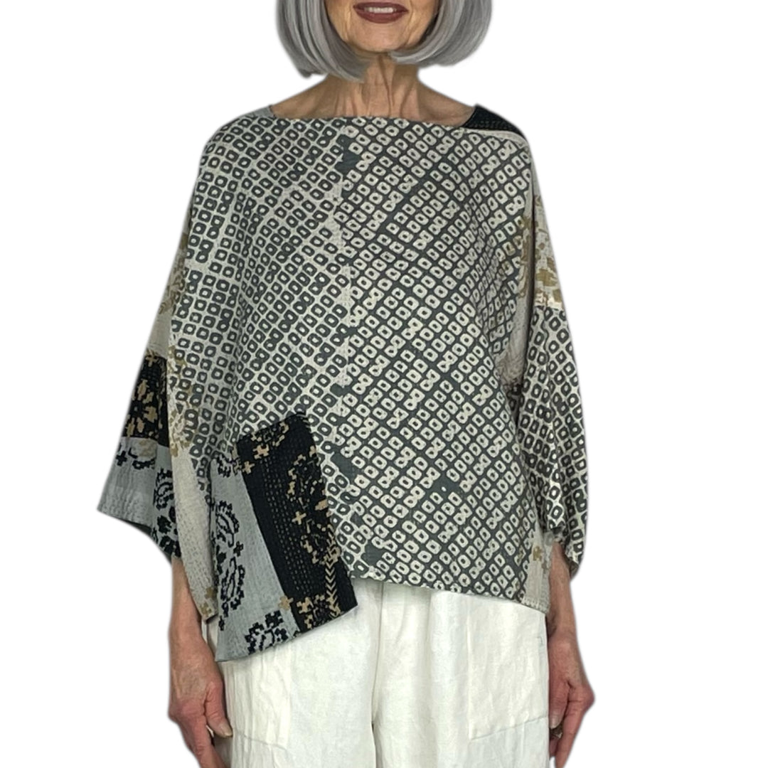 KIMONO PRINT/OMBRE MIO CROP TOP