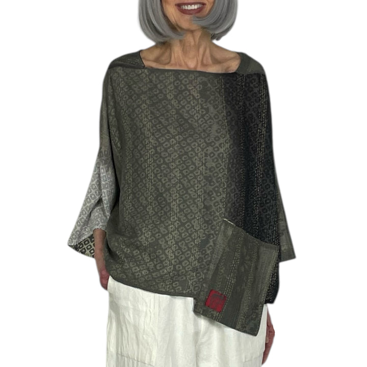 KIMONO PRINT/OMBRE MIO CROP TOP