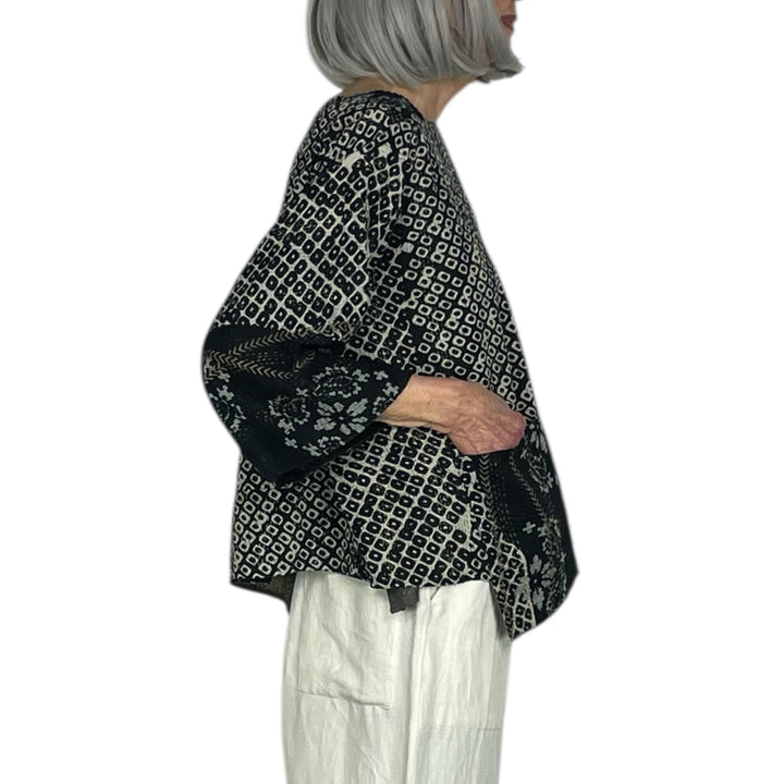 KIMONO PRINT/OMBRE MIO CROP TOP
