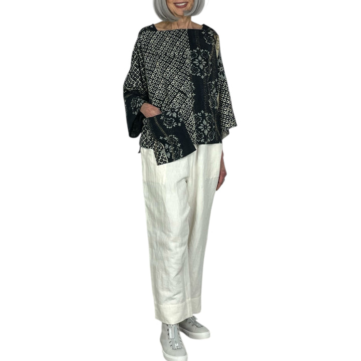 KIMONO PRINT/OMBRE MIO CROP TOP