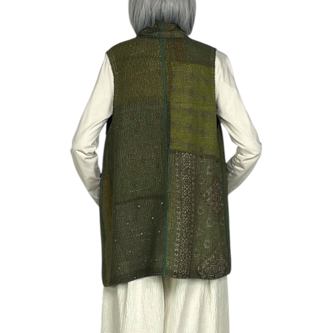 MUJI PATCH KIMONO VEST SHORT
