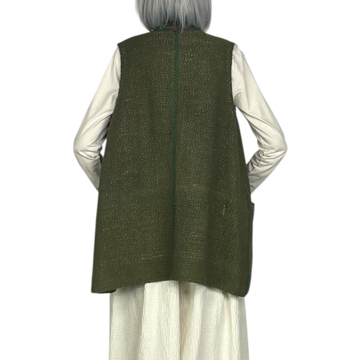 MUJI PATCH KIMONO VEST SHORT