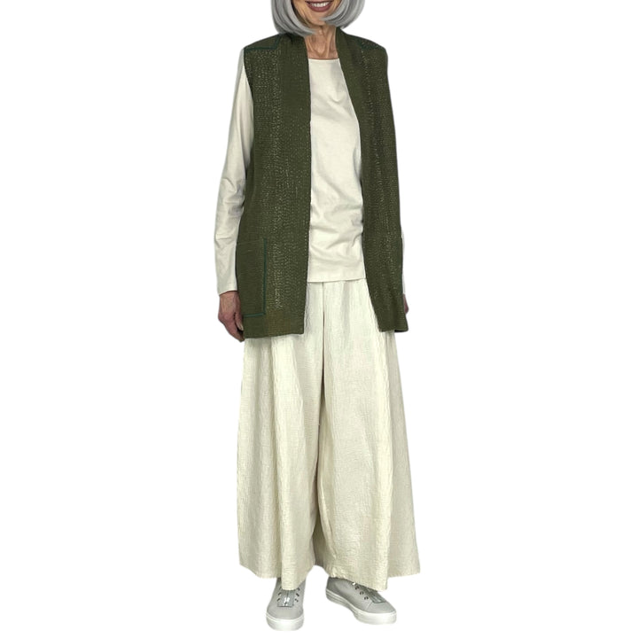 MUJI PATCH KIMONO VEST SHORT